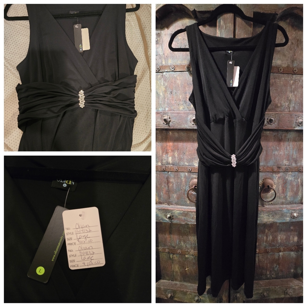 Olian Maternity Elegant Black Dress